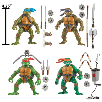 Teenage Mutant Ninja Turtles: Classic 4 2003 Turtles 4-Pack Figure Bundle