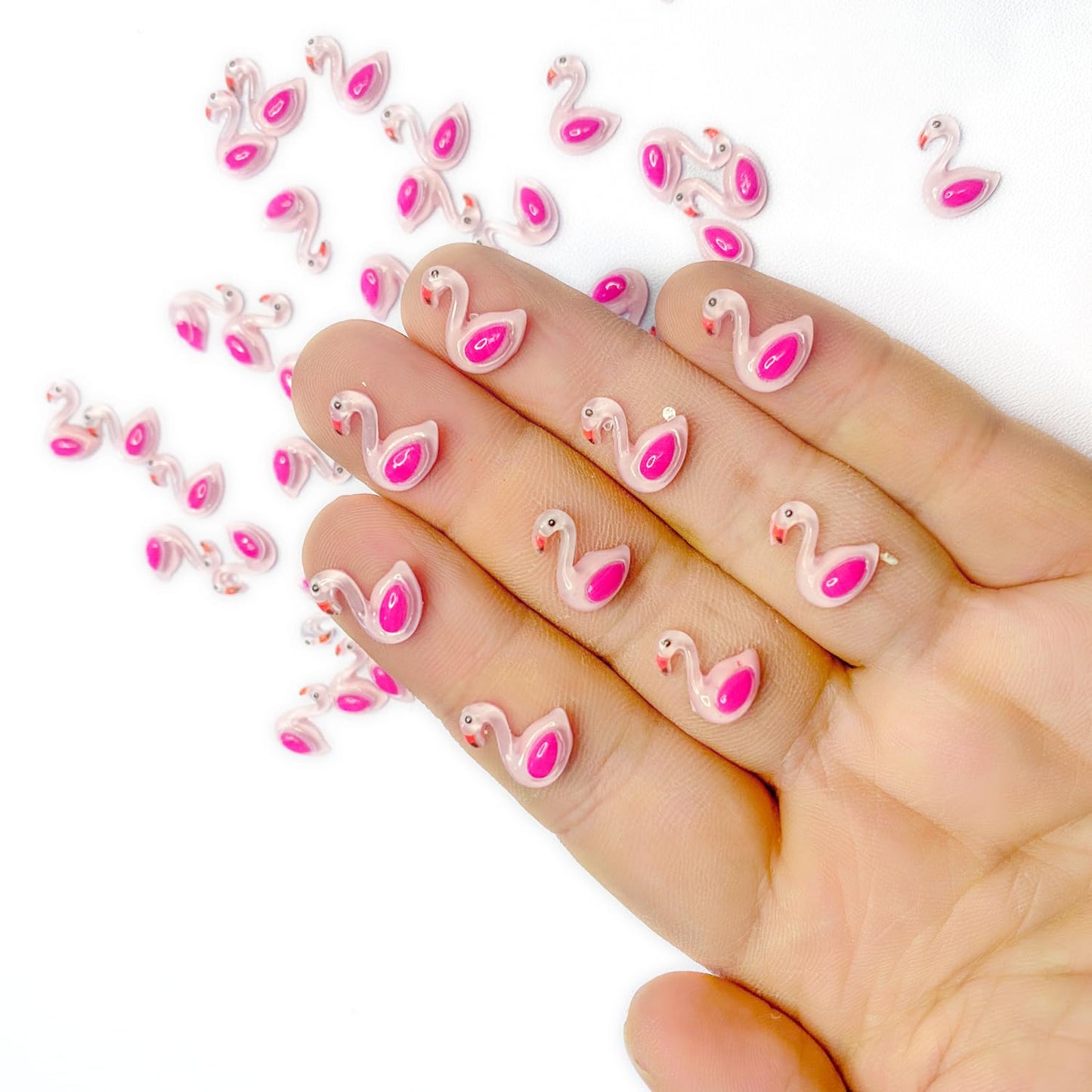 100Pcs Mini Flamingo Decor For Dollhouse Resin Animal Tiny For Crafts Micro Miniature Flamingo For Fairy Garden Dollhouse Micro