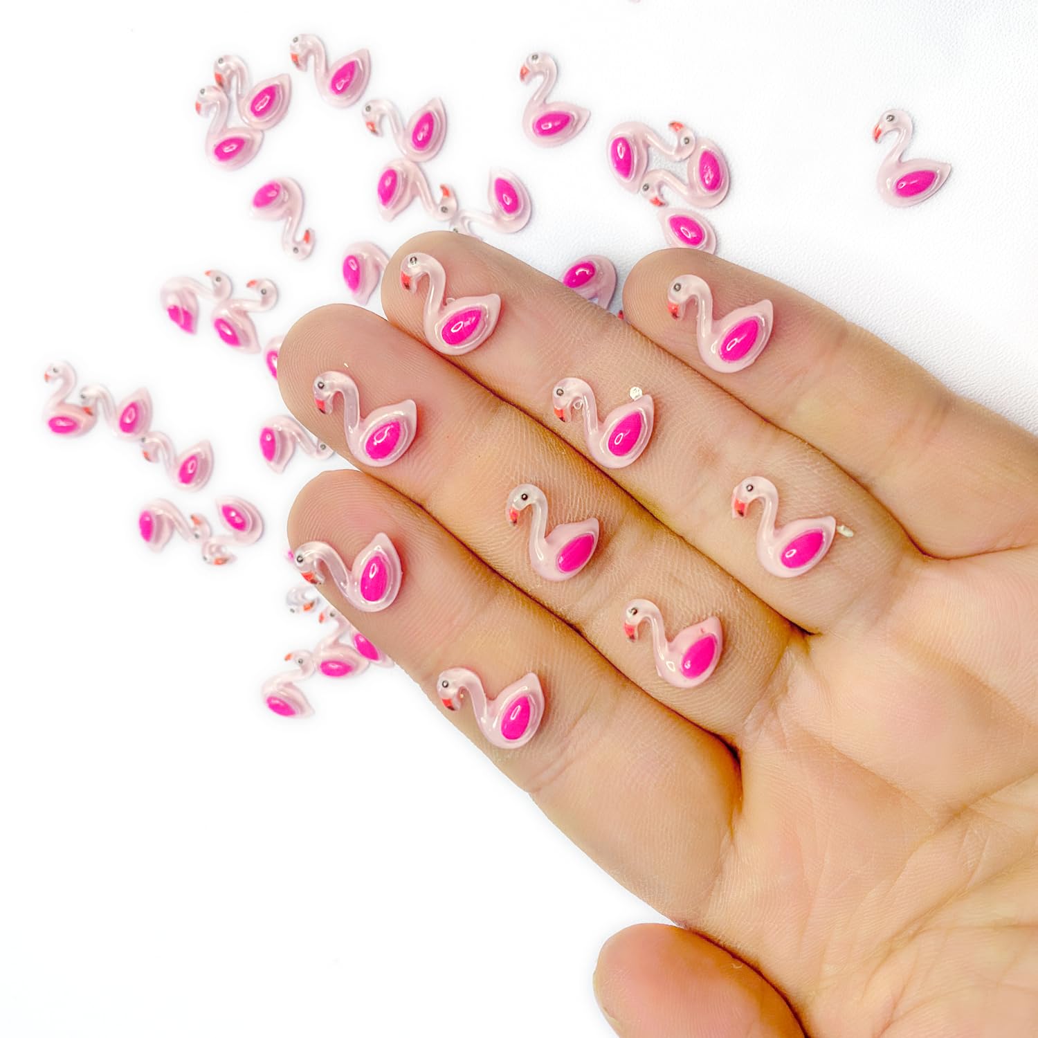 100Pcs Mini Flamingo Decor For Dollhouse Resin Animal Tiny For Crafts Micro Miniature Flamingo For Fairy Garden Dollhouse Micro
