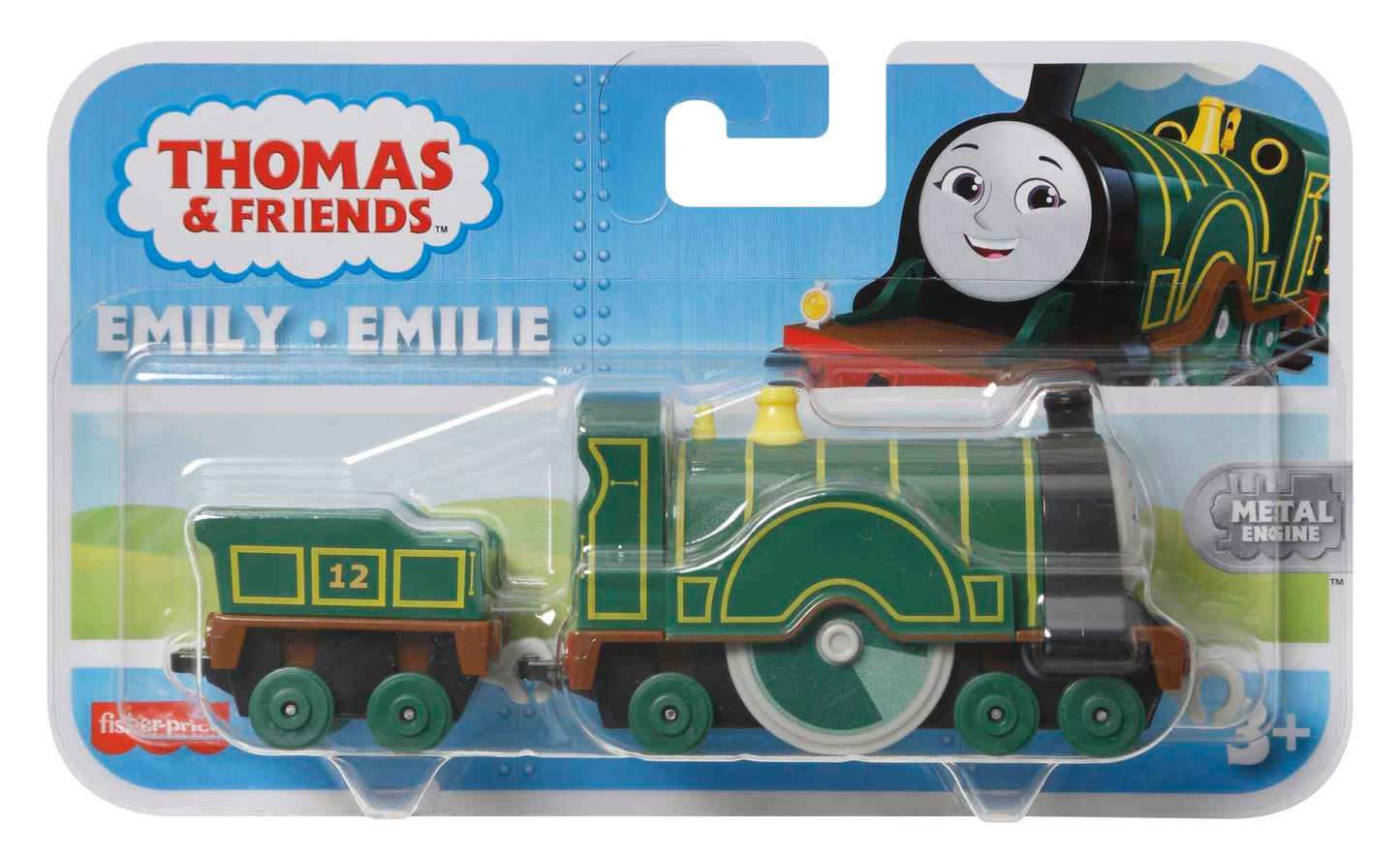 THOMAS & FRIENDS Trackmaster Emily Metallic Train Toy for Kids, Multicolored, Model HHN53