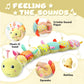 Awotoy Baby Toys 0 To 12 Months, Musical Stuffed Animal Activity Soft Toys With Multi-Sensory Crinkle, Rattle And Textures, Infant Tummy Time Toys For Newborn Boys Girls, Caterpillar, Yellow