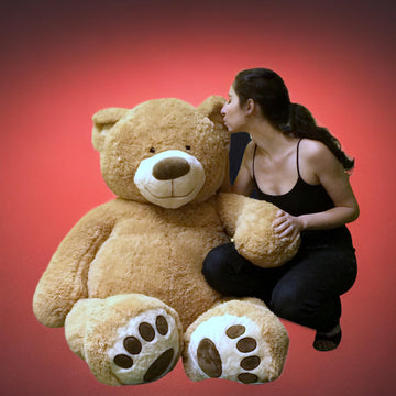 Big Plush Giant 5 Foot Customizable Teddy Bear Hand-Stuffed In Usa, Personalized & Ready To Hug In Big Box