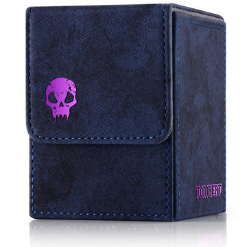 Tombert 150+ Premium Deck Box For Mtg, Ptcg, Large Capacity With 2 Dividers, Fits 150+ Sleeved Cards Tcg Trading Card Games (Pur