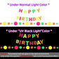UV Neon Happy Birthday Banner Glow in the Dark Glow Party Supplies Decorations Glow in the Dark Blacklight Reactive Fluorescent