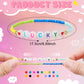 Ecation 96 Pcs Beaded Friendship Bracelets Bulk Colorful Glow in the Dark Bracelets Inspired Letter Bracelets Y2k Stretchy Prepp