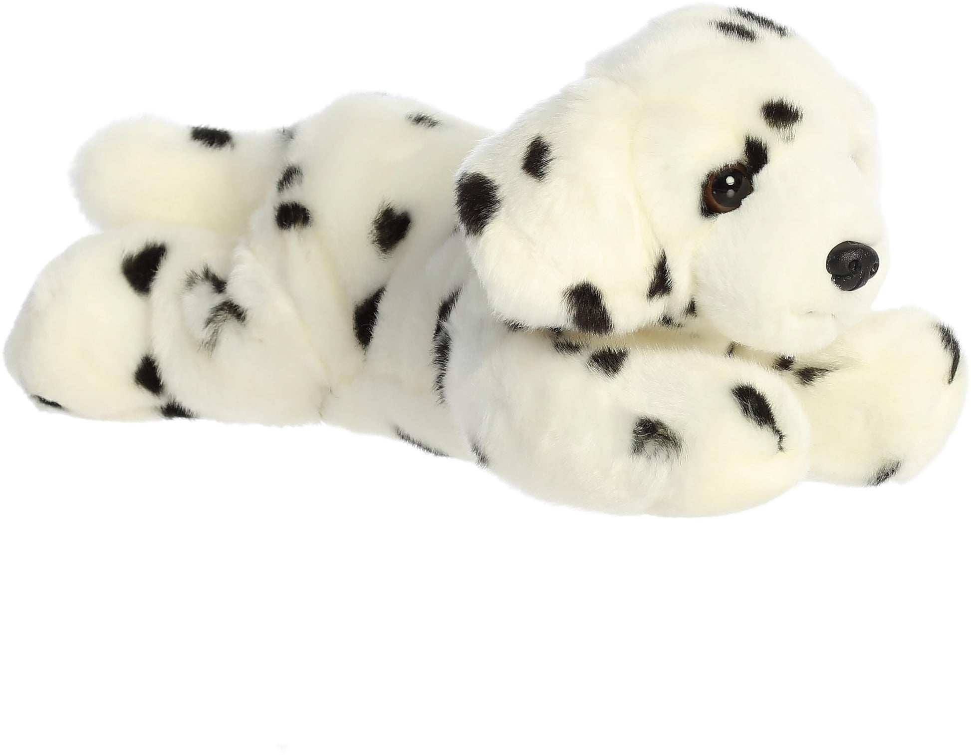 Aurora® Adorable Flopsie™ Domino™ Stuffed Animal - Playful Ease - Timeless Companions - White 12 Inches