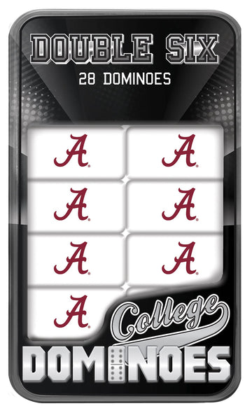 Masterpieces Game Day - Ncaa Alabama Crimson Tide - 28 Piece Team Logo Double Six Domino Set