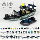 JQARCH City Police Speed Boat Building Blocks Set, 70PCS Plastic Rescue Boat, Compatible with Lego, Fun Gift for Kids