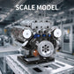 Mould King V8 Engine Building Blocks Set, 535 Pcs Plastic Model Kit with Battery and Motor for Adults and Kids, Model 10088