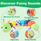 Pau1Hami1ton Baby Toys 0-3-6-12 Months Musical Plush Caterpillar Toy,Newborn Toys with Crinkle and Rattles,Baby Sensory Toys,New