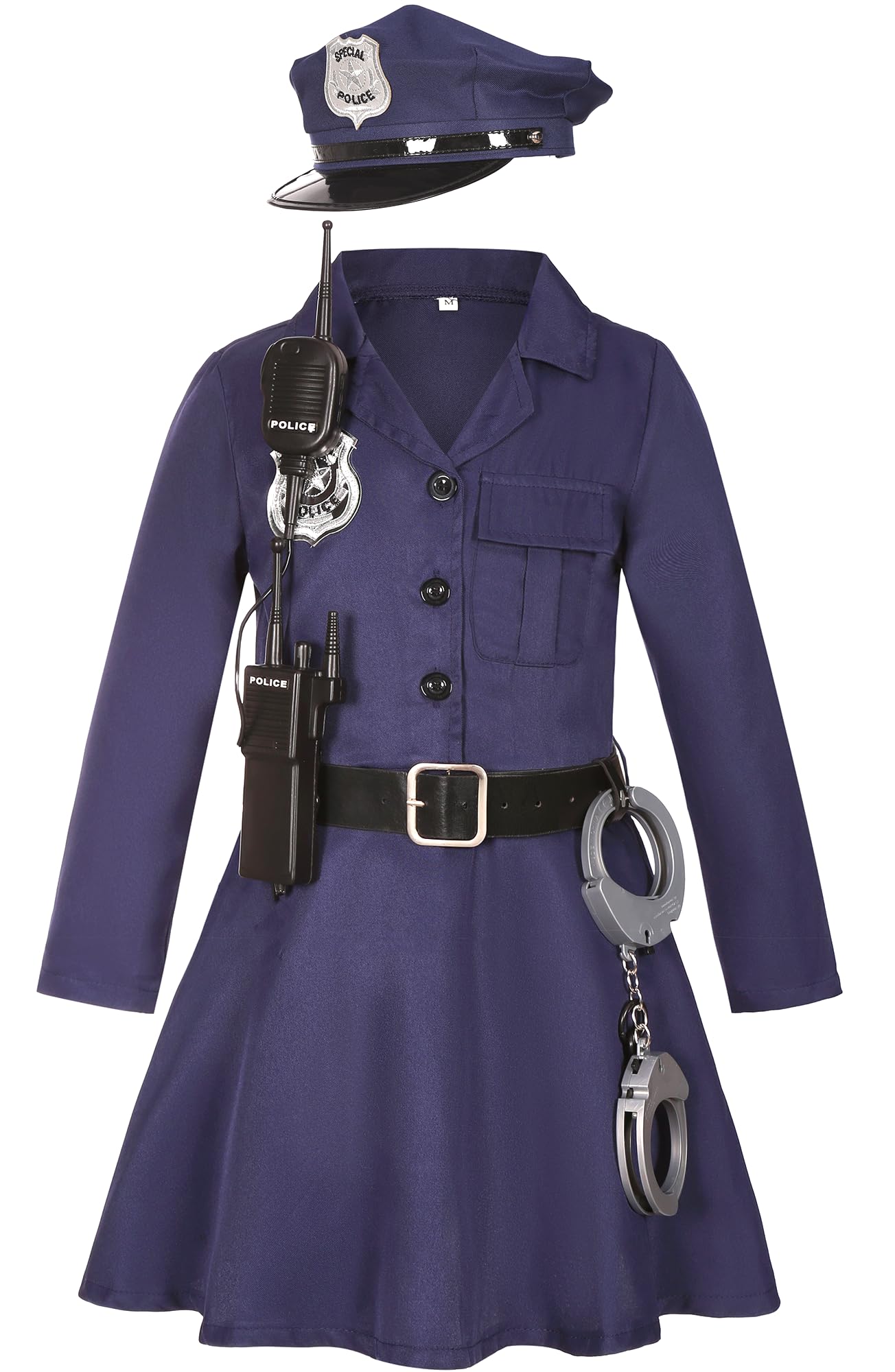 Cifitery Police Officer Costume For Kids Navy Blue Police Costume For Girls Carrer Day Police Dress Up Halloween Gifts