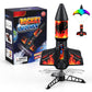 Rocket Launcher, 200 Feet Of Flight Altitude, Model Rocket Kits With Launch Set, Ultra-High Flying Rocket, Rocket Toy, Kids Outdoor Toys, Gift For Kids Ages 8-12 Children'S Day Gift - Red