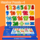 Wnwl Puzzle Wooden Abc Alphanumeric Shape Puzzles Toddler Learning Puzzle Toys, Letter And Number Shape Puzzles, Preschool Learn