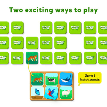 Skillmatics Board Game - Memory Match Animals, Fun & Fast Memory Game For Kids, Preschoolers, Toddlers, Gifts For Boys & Girls Ages 3, 4, 5, 6, 7