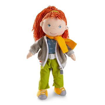 Haba 12' Soft Doll Soley With Red Hair, Outdoor Adventure Outfit And Embroidered Face, Machine Washable Baby Doll With Clothes And Baby Dolls For 18 Months And Up