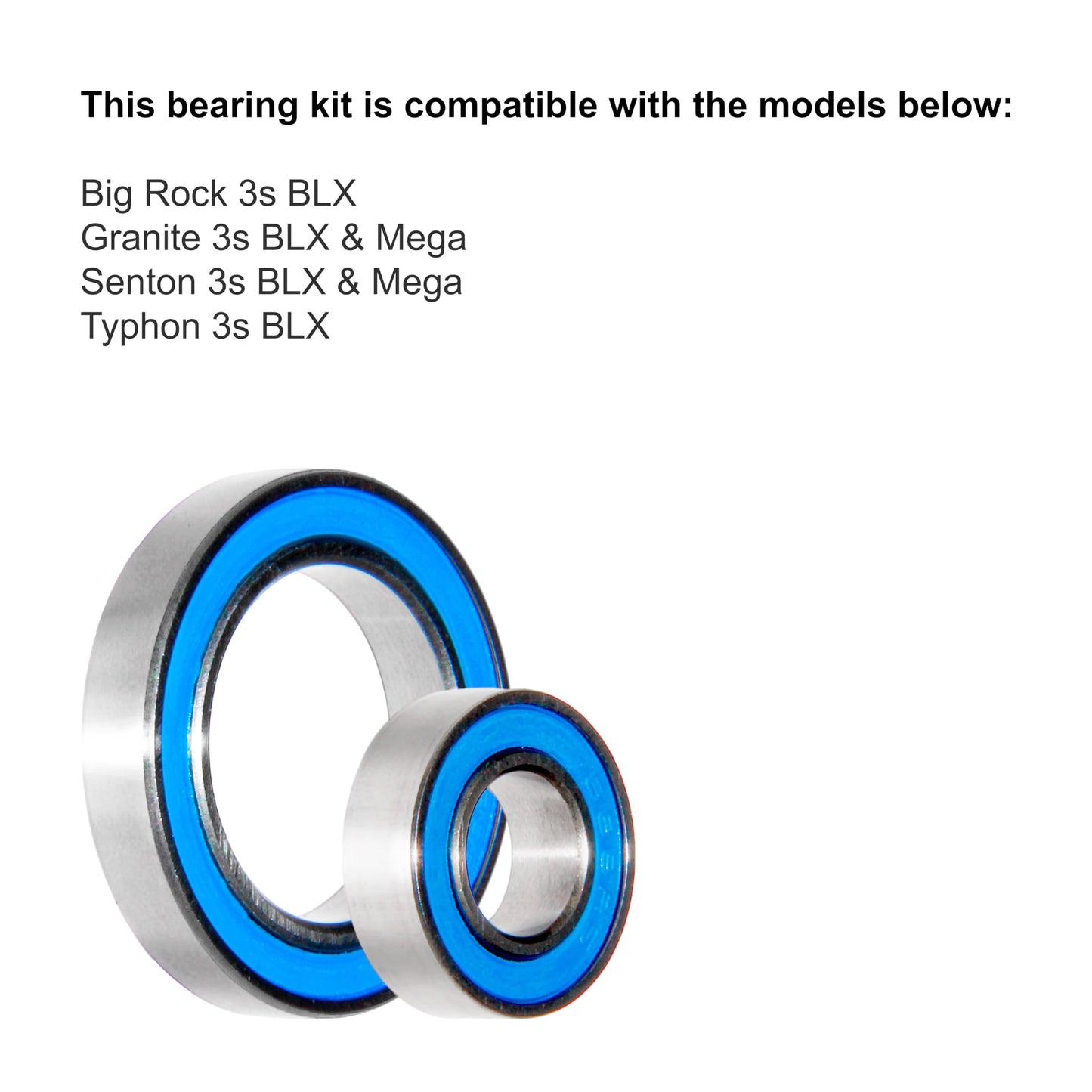 Winter Evening - for 3s Arrma Big Rock Granite Senton Typhon 3S BLX Hubs Carriers Bearings Kit (8 Pcs)