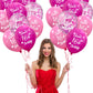 Sweet 16Th Birthday Latex Balloons Confetti Balloon Pink And Hot Pink Party Decorations 30 Pack 12 Inch Helium Printed 16 Number
