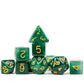 HDdais 11PCS Polyhedral DND Dice Sets Jade Dice for Dungeons and Dragons Pathfinder DND RPG MTG Table Gaming Dice,D&D Dice (Gree