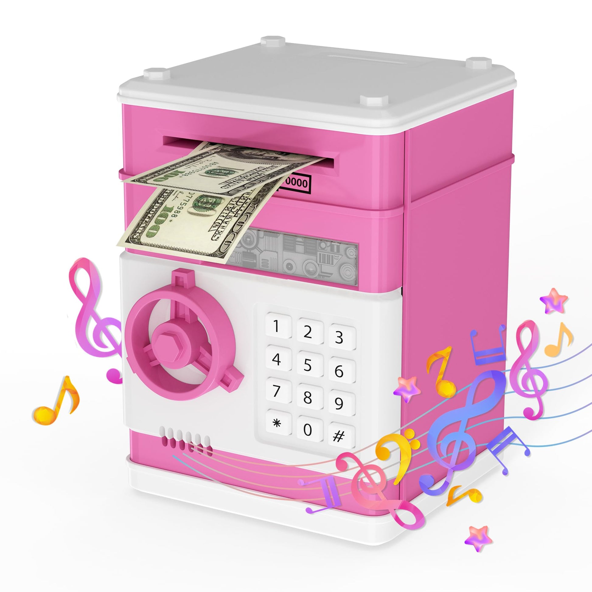 Atm Piggy Bank For Boys Girls, Electronic Money Bank With Password Paper Money Saving Box Coin Can Kids Safe Bank, Birthday Gift Toy For Kids Adults