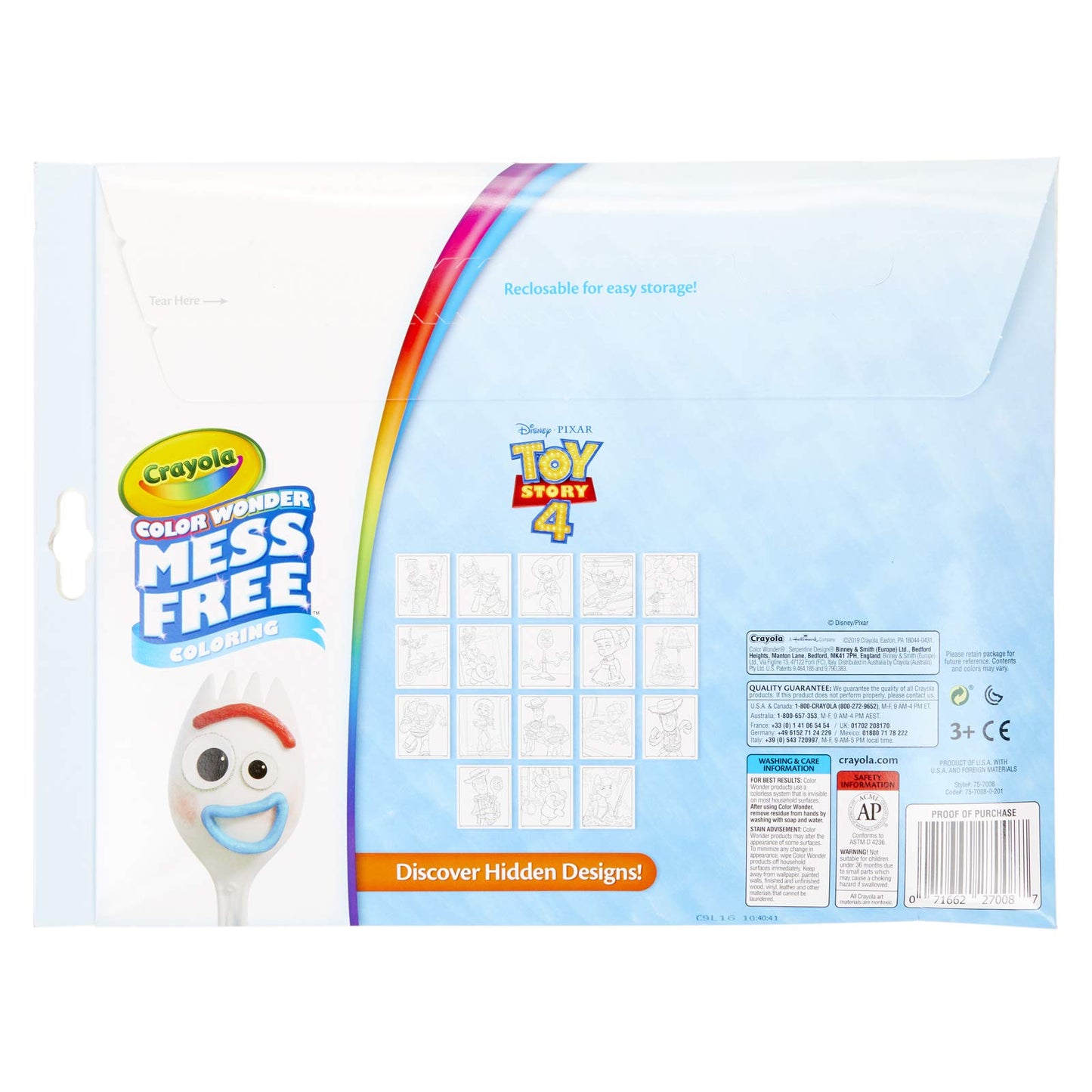 Crayola Color Wonder Toy Story Coloring Pages Set - Mess Free, 23 Pieces, Multicolor, Ideal Gift for Kids Age 3-6, Model 75-7008