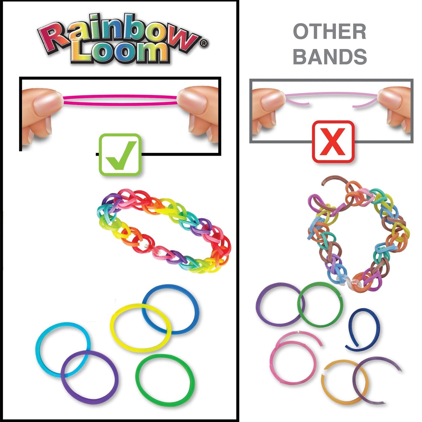 Rainbow Loom® Treasure Box Dots Edition, 8,000 Rubber Bands In 8 Different Polka Dots Colors, And A Bonus Of 2 Happy Looms, Great Activities For Boys And Girls 7+