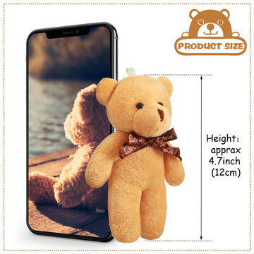 Skylety 40 Pcs Valentines Mini Bear Stuffed Tiny Bear Bear Doll For Keychain Soft Mini Bear Stuffed Animal Plush Bears Tiny Bear