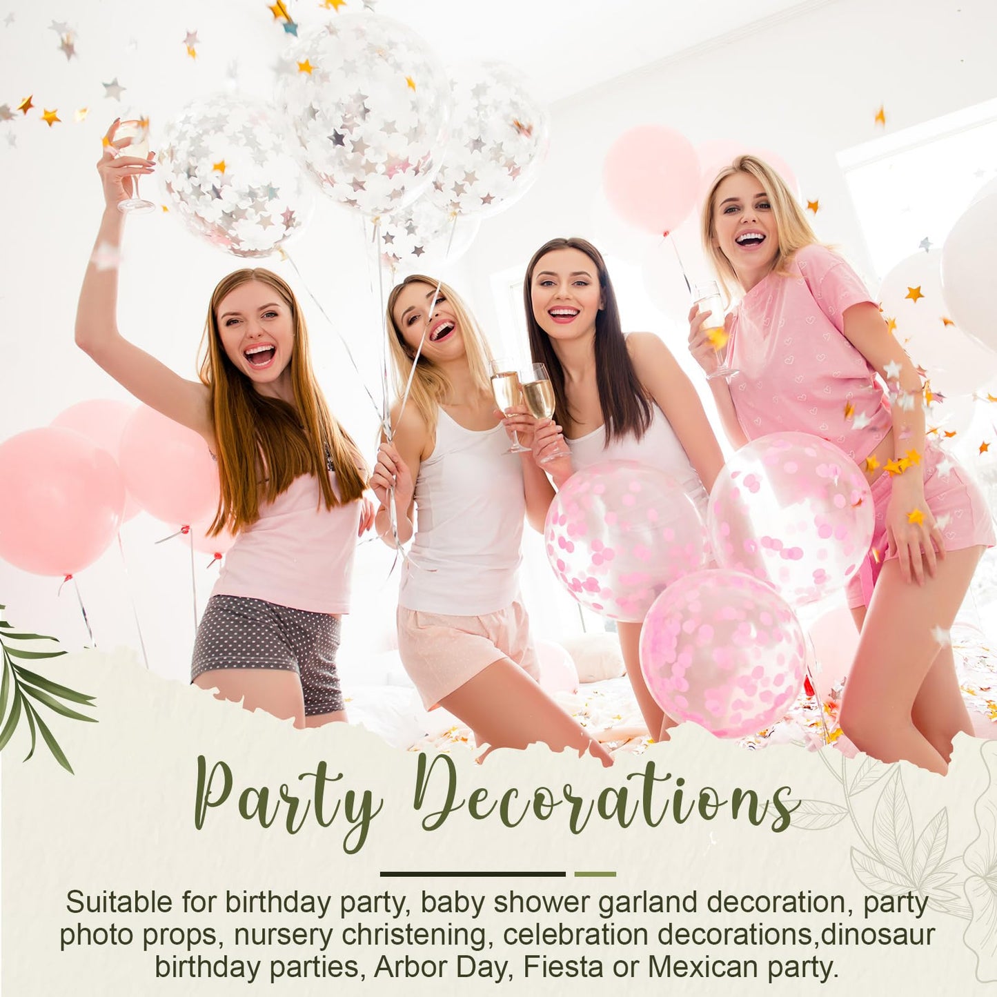 Sumind 40 Pcs Bobo Balloons Clear Balloons for Stuffing Bubble Transparente Burbuja for Valentines Christmas Wedding Birthday Pa
