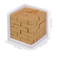 Sharp Brain Zone 3D Wooden Brain Teaser Puzzle - Gold Edition, Engaging Desk Toy for Ages 8-12 & Adults, Challenging Puzzle Game
