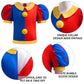 Miltrs Girls Clown Costume Dress Circus Cosplay Set Rainbow Tutu Skirt Clown Wig Hallowen Birthday Party for Girls
