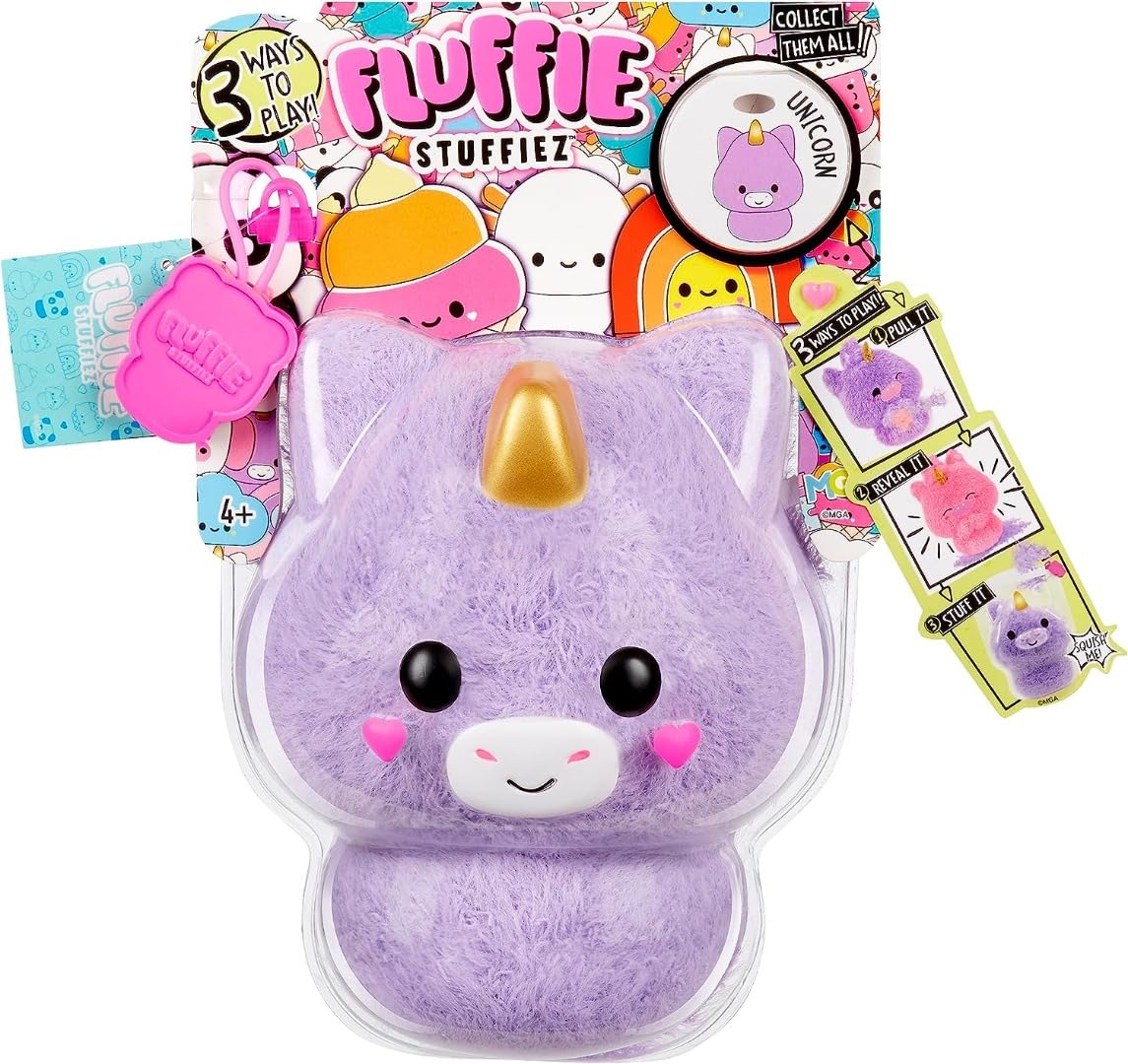 Fluffie Stuffiez Unicorn Plush - Small Collectible, Ultra Soft Multicolor Fur, ASMR Fidget, Model 594178EUC