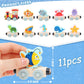 LovesTown Wooden Sea Animal Train Set, Montessori Educational Toy for Kids, 11 PCS, Multi Color, Ideal Toddler Birthday Gift