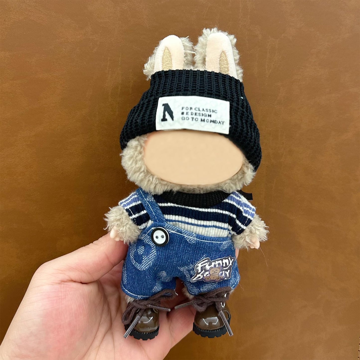 Clothes for Doll(NO Doll Included) 15/17cm Doll Clothes Set for Doll Outfit Accessories for Doll Black hat