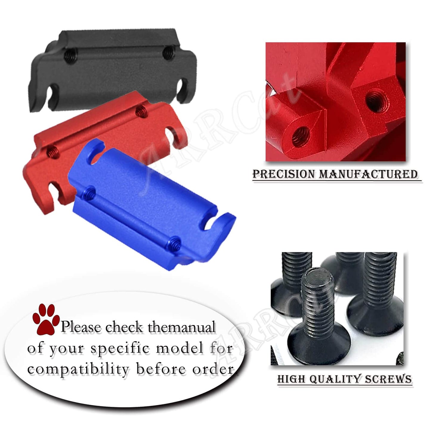 Aluminum Center Sway Bar Mounts for 1/7 1/8 ARRMA 6S Typhon Kraton Notorious Outcast Mojave Infraction Felony Talion Limitless 6