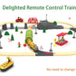 Battery Operated Train For Wooden Track, Electric Train Set Includes Remote Control Locomotive Train & Train Tunnel, Motorized Train Toy For Toddlers Compatible With Thomas, Brio, Chuggington