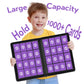 1000+ Pockets Trading Card Binder  enhanced 16 Pocket Card Binder  Ringless Side Loading Collection Album Holder Folders for MTG  TCG  Game Cards & Sports Cards (Purple)