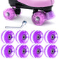 Tanzfrosch 8 Pack Roller Skate Wheels with Bearings Installed Quad Light Up Wheels for Double Row Skating and Skateboard 82A 32mm x 58mm