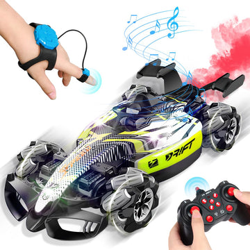 Axirata F1 Gesture Hand Remote Control Car for Kids Age 6-12 Year Old 2.4GHz 4WD 360Rotation Drift RC Stunt Car with Light & Mus