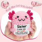 Weyon Sisters Gifts From Sister, Crochet Axolotl Gifts For Bestie Bff & Little Sister In Law On Birthday & Christmas Stocking St
