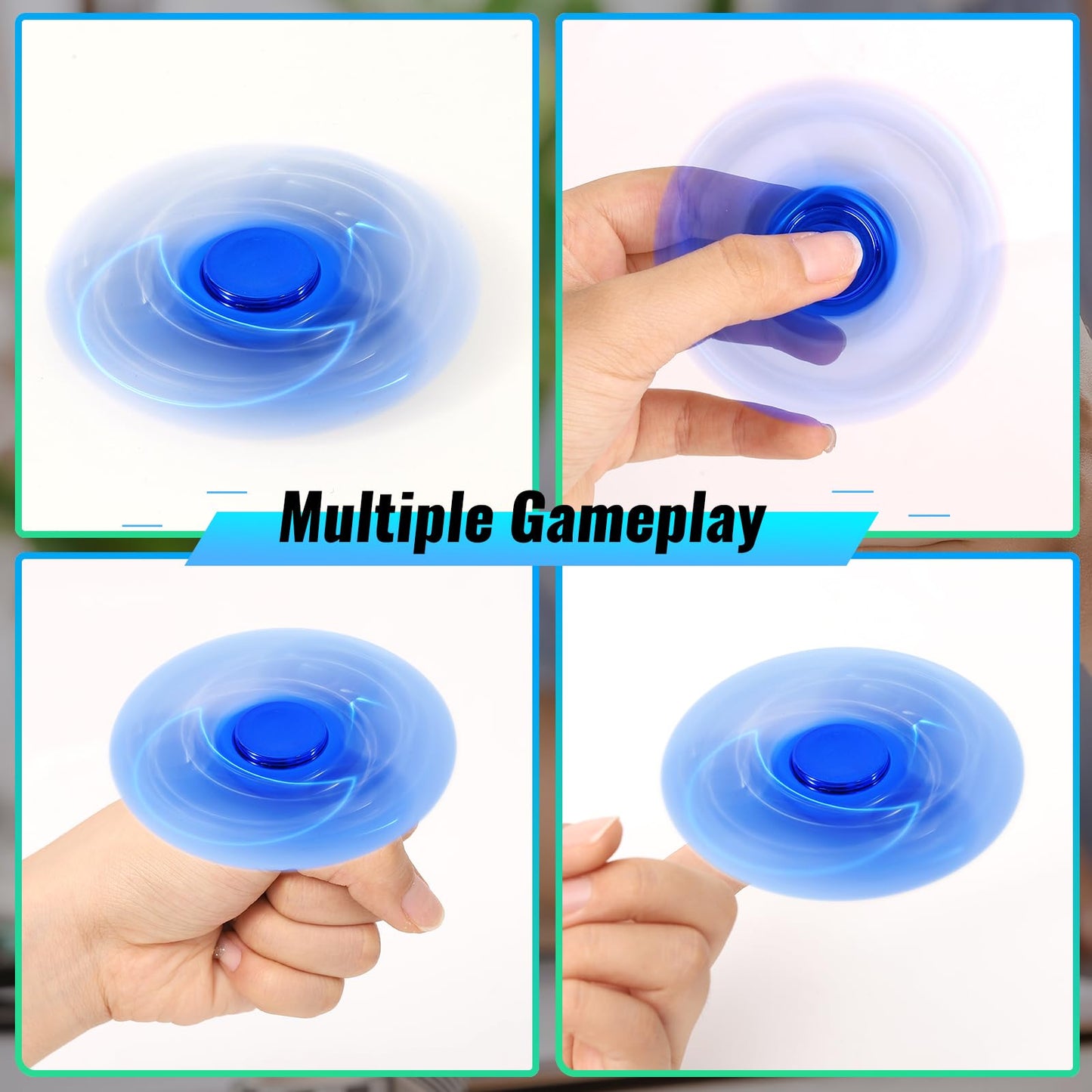 Gigilli 2Pcs Fidget Spinner For Kids Adults Stress Relief Sensory Fidget Toys, Anxiety Fidget Spinners Adhd Autism, Easter Basket Stuffers For Boys Girls, Birthday Easter Gifts For Kids Teens Adults