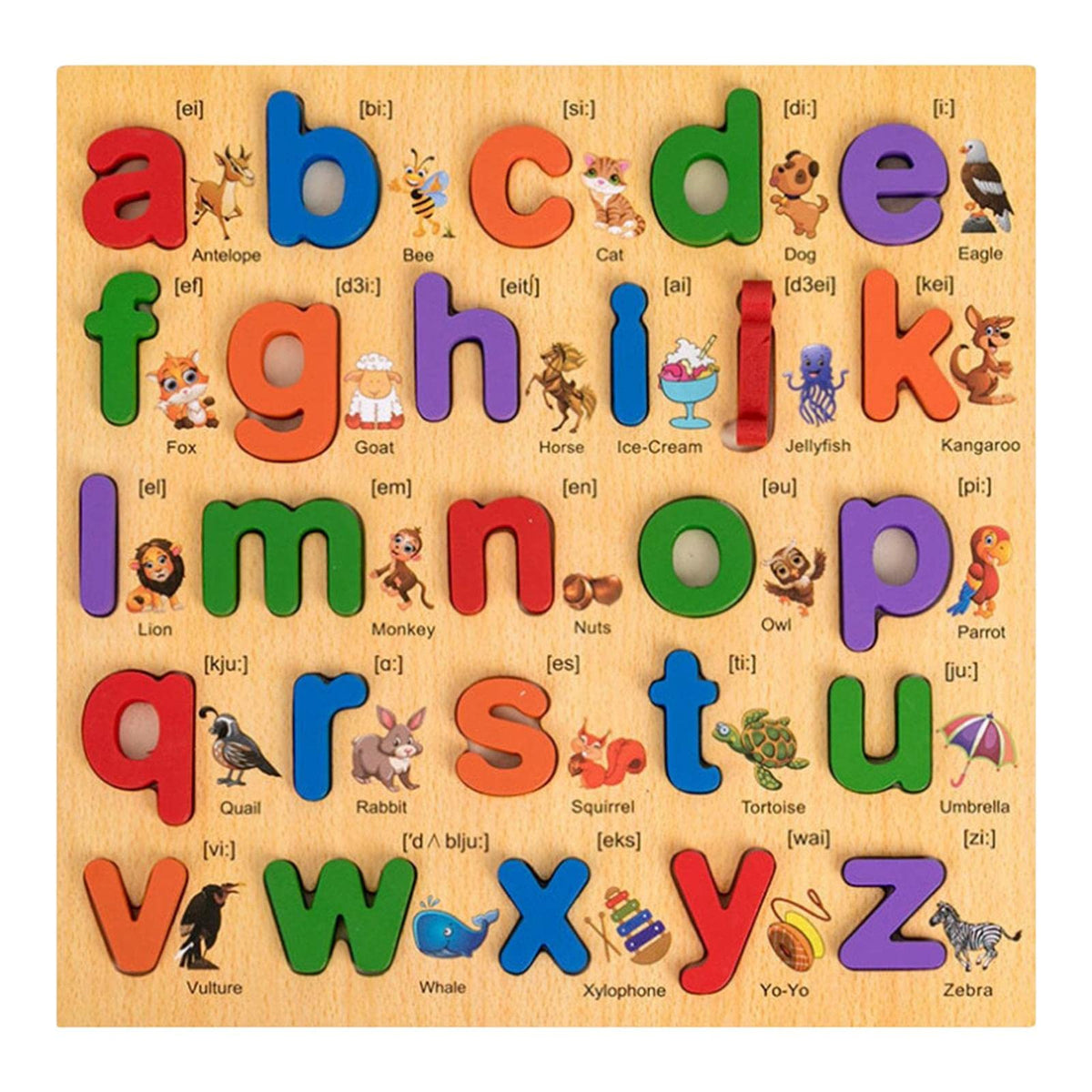 Merishopp Letter Puzzles Best Gifts Colorful Puzzle Board Set Toddlers Babies Small Letters