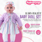 Kookamunga Kids 18 Inch Baby Doll Set - Realistic Baby Doll - Baby Dolls For 2 Year Old Girls & Boys And Up - Comes W/ Soft Baby Doll - Toy Baby Bottle - Diaper Bag - Blanket Pacifier & Unicorn Toy