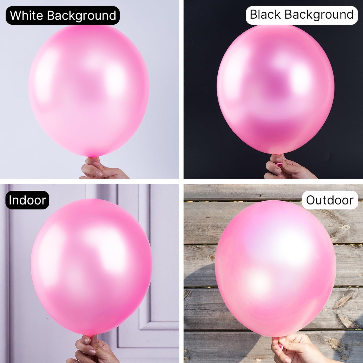 Partywoo Pearl Pink Balloons, 142 Pcs Pink Balloons Different Sizes Pack Of 18 Inch 12 Inch 10 Inch 5 Inch Pink Balloons For Balloon Garland Arch As Birthday Decorations, Party Decorations, Pink-Z44