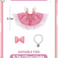 Unique Clothes Set For 17Cm Dolls - Elegant Plaid Skirt Bow Pearl Necklace Outfit Accessories For Dress Up Dolls Play & Collecto