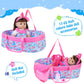 Ecore Fun 10 Pcs Baby Doll Clothes With Bassinet For 17-22 Inch Baby Dolls, Baby Doll Clothing Outfis Accessories Fit 17'-22' Baby Doll Reborn Doll