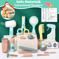 Hair Salon Playset for Kids, [2025] Pretend Play Hair Salon Wooden Toys with Hair Dryer, 2-in-1 Play Hair Styling & Role Play, 1