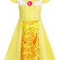 Sukyfecde Princess Dress For Toddler Girls Halloween Costume Birthday Dresses Role Play Outfits 9-10 Year Old Yellow