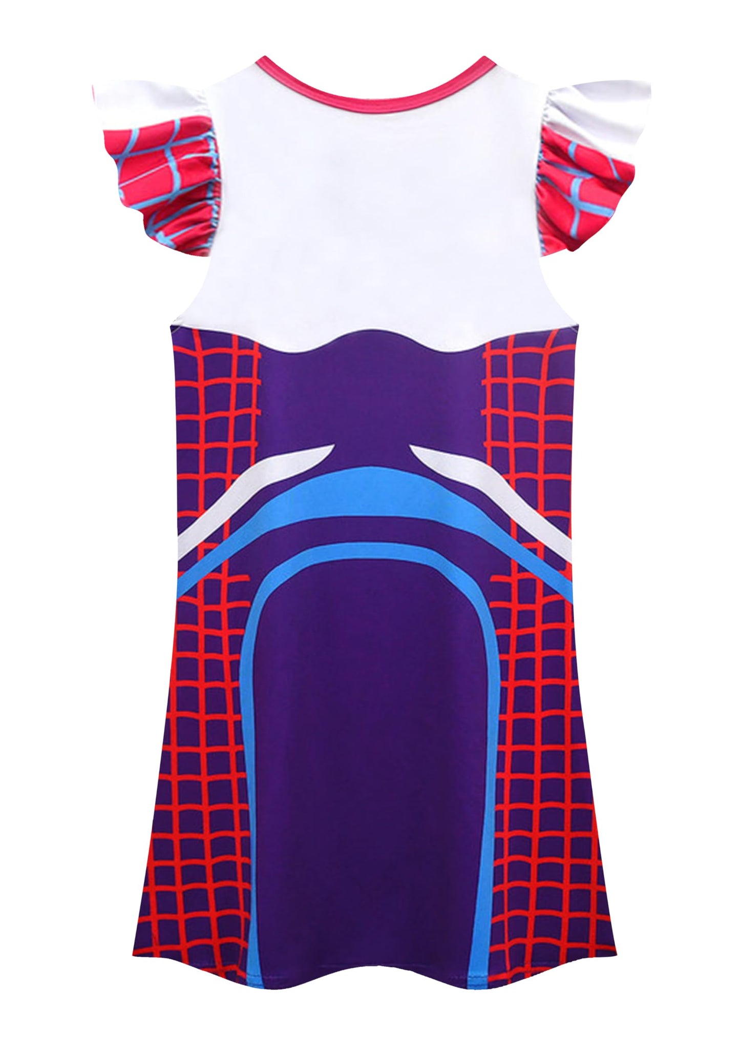 Lansidun Kids Girls Casual Dresses Fantasty Dress Ruffle Sleeve Playwear Graphic Outfits Clothes Daily Wear