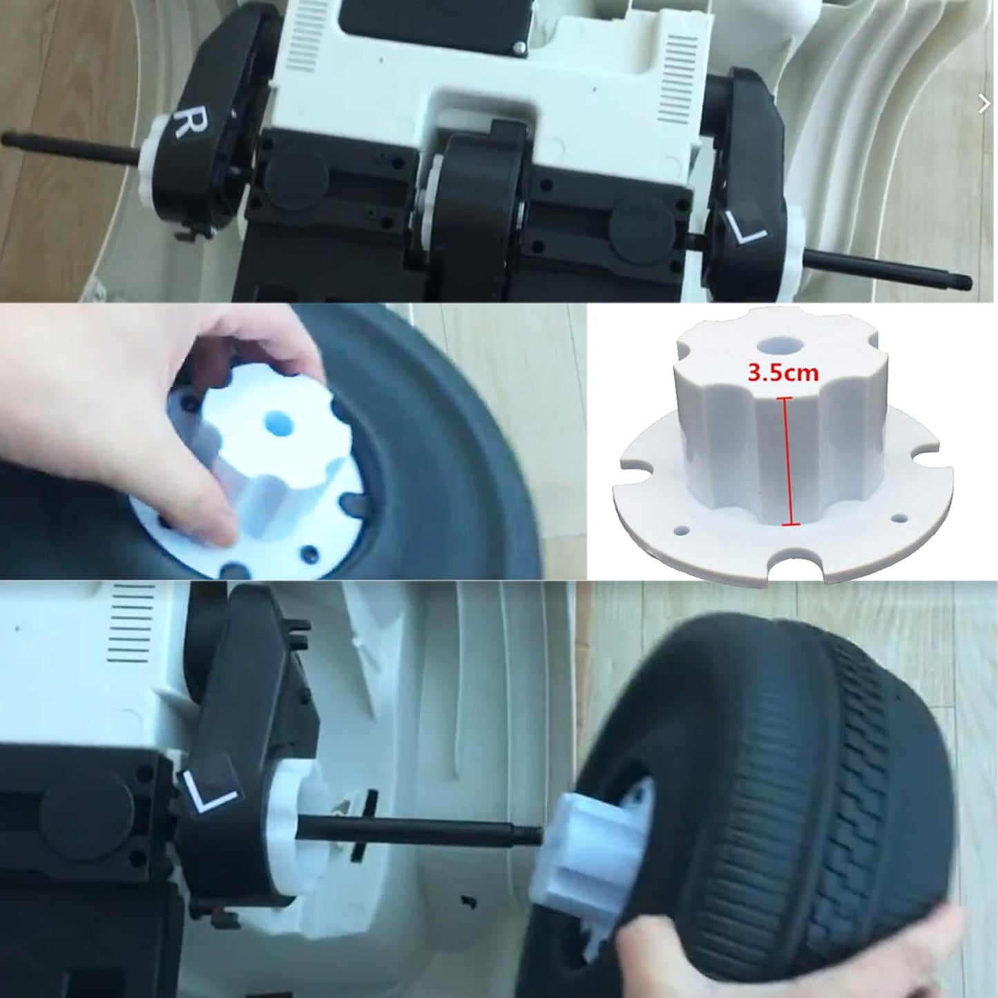 Weelye 2 Pcs Children Electric Car Tire Adapter Connection Clip For Gear Box.Transmission Gear External Gear Accessories Connect