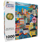 Cross & Glory 1000 Piece Jigsaw Puzzle - Bay Breeze & Bright Lights, Vibrant San Francisco Folk Art, 1.8mm Thick Cardboard