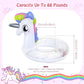 Moko Inflatable Pool Float-Cute Glitters Sequin Unicorn Swim Tube Rings Inflatable Swimming Toys Floaties Fun Summer Water Float